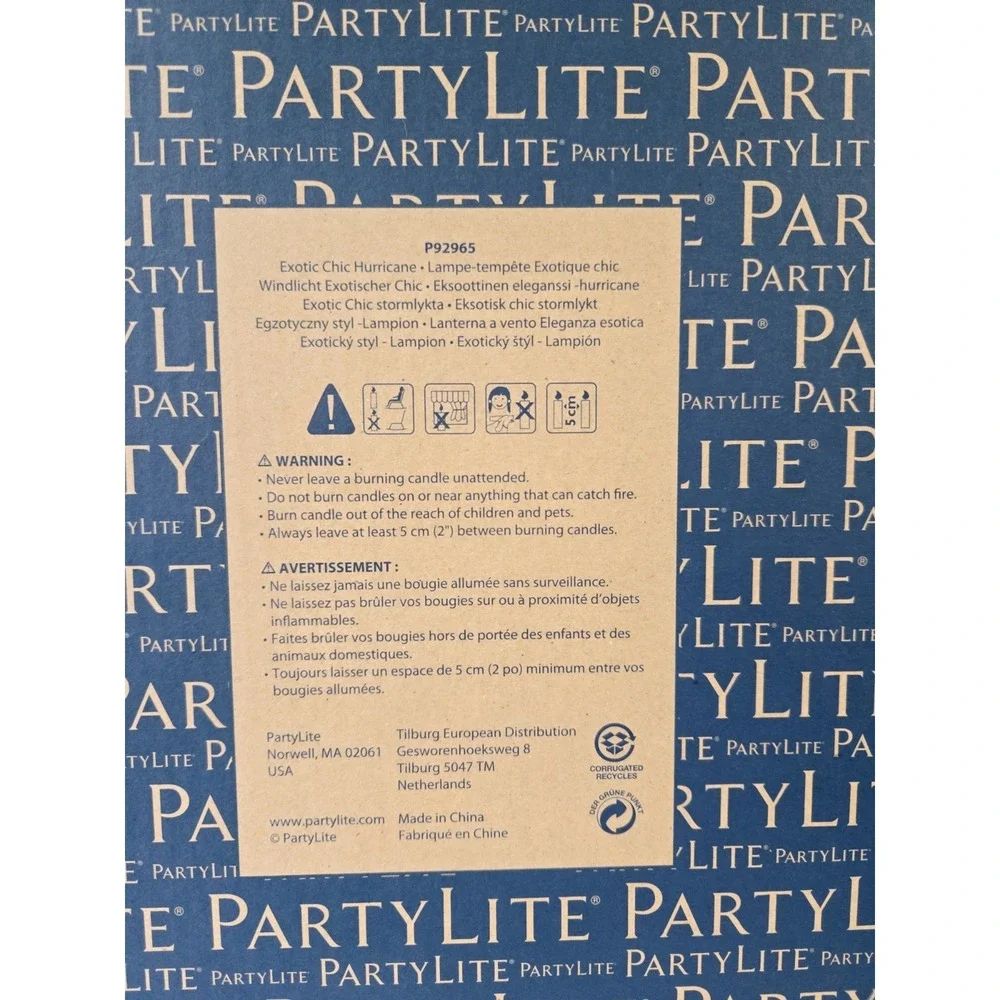 PartyLite Exotic Chic Hurricane P92965 butterfly cheetah print‎ NIB - Picture 4 of 4